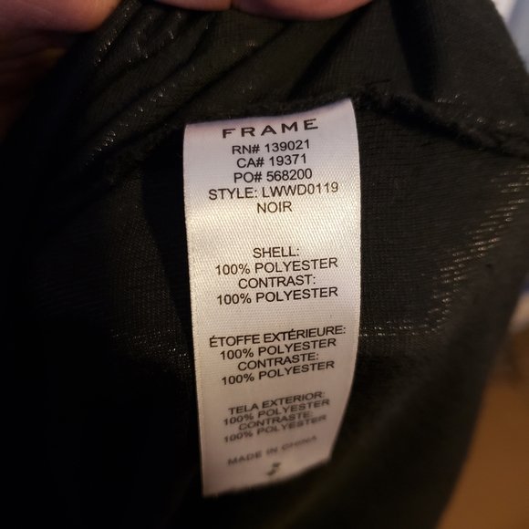 Frame Metallic Velvet Long-Sleeve Short Cocktail Dress - Size 4 - Picture 9 of 12